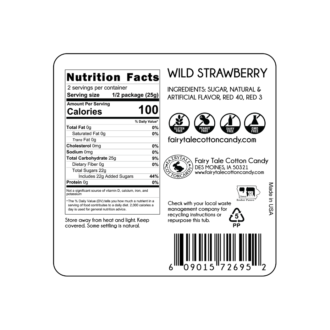 Fairy Tale Cotton Candy - Wholesale Cotton Candy - Wild Strawberry Cotton Candy1