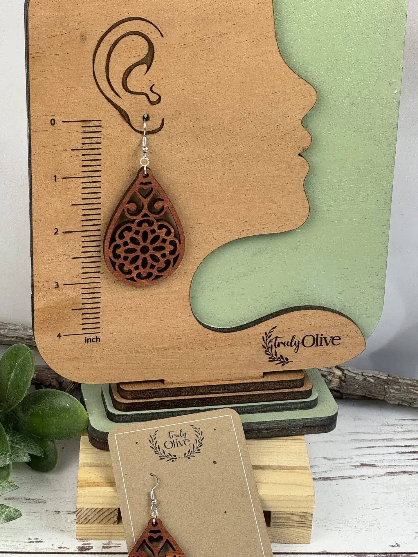 Truly Olive – Brincos de argola por atacado – Brincos em Madeira Natural7