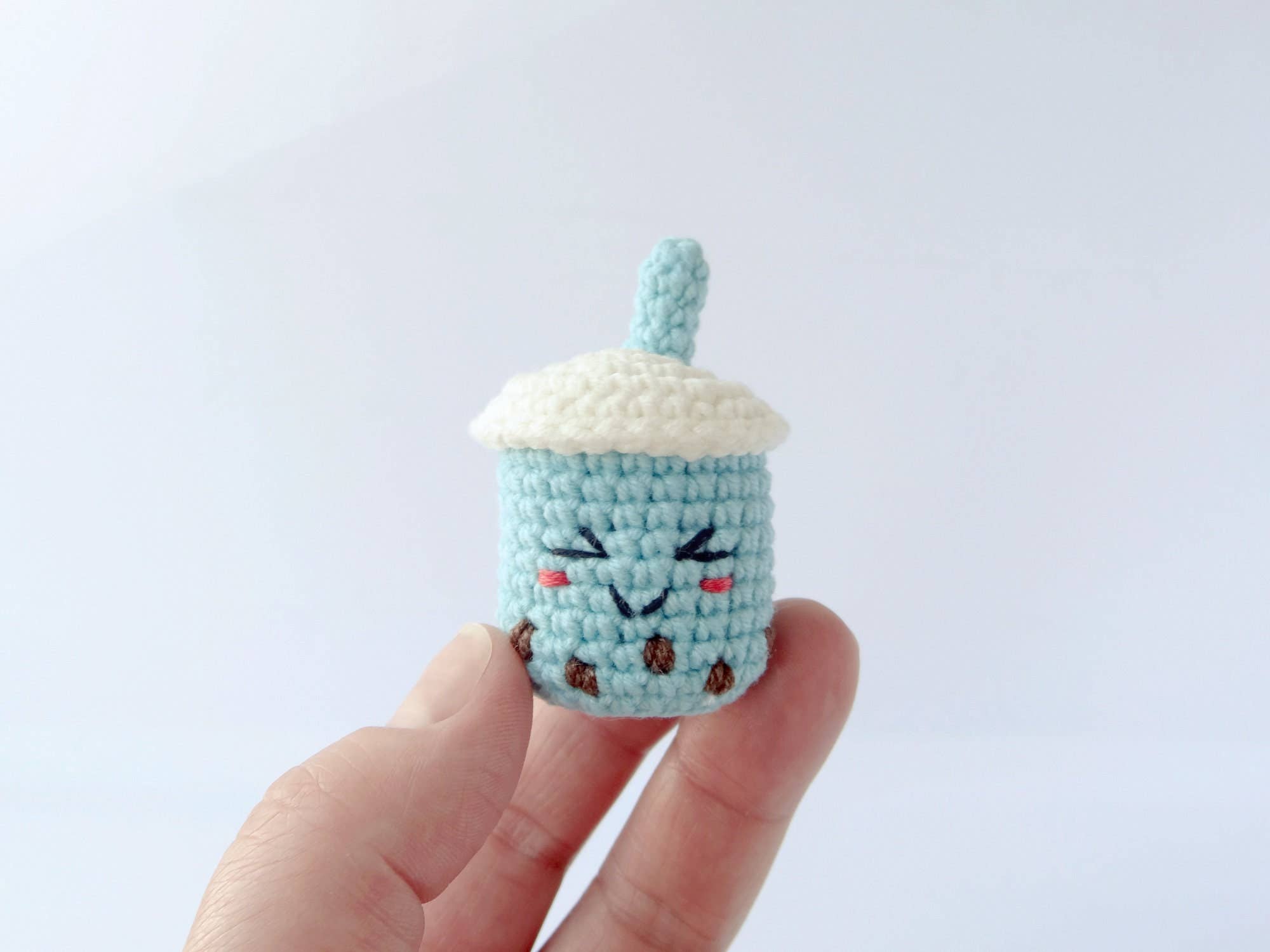 TOMOPOD LLC – wholesale Keychain – Women's – Cute Crochet Tiny Boba Tea, Adorable Boba Tea Amigurumi 0