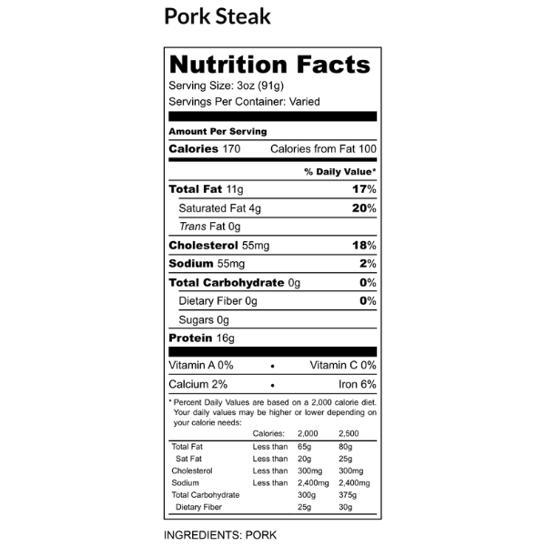 Grass Roots Farmers Coop - Wholesale Pork - Pasture Raised Pork Steak2