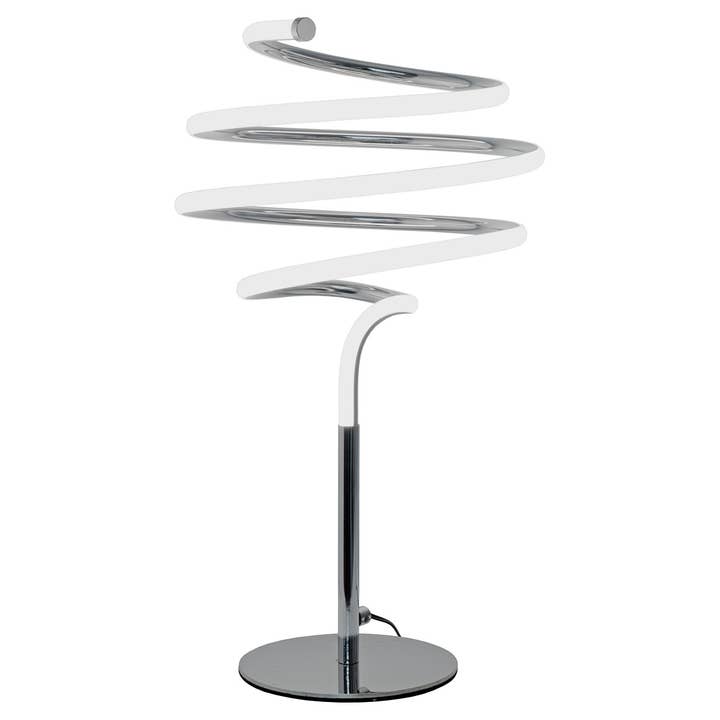 Febland - Wholesale Accent/Desk Lamp - LED Spiral Silver Table Lamp