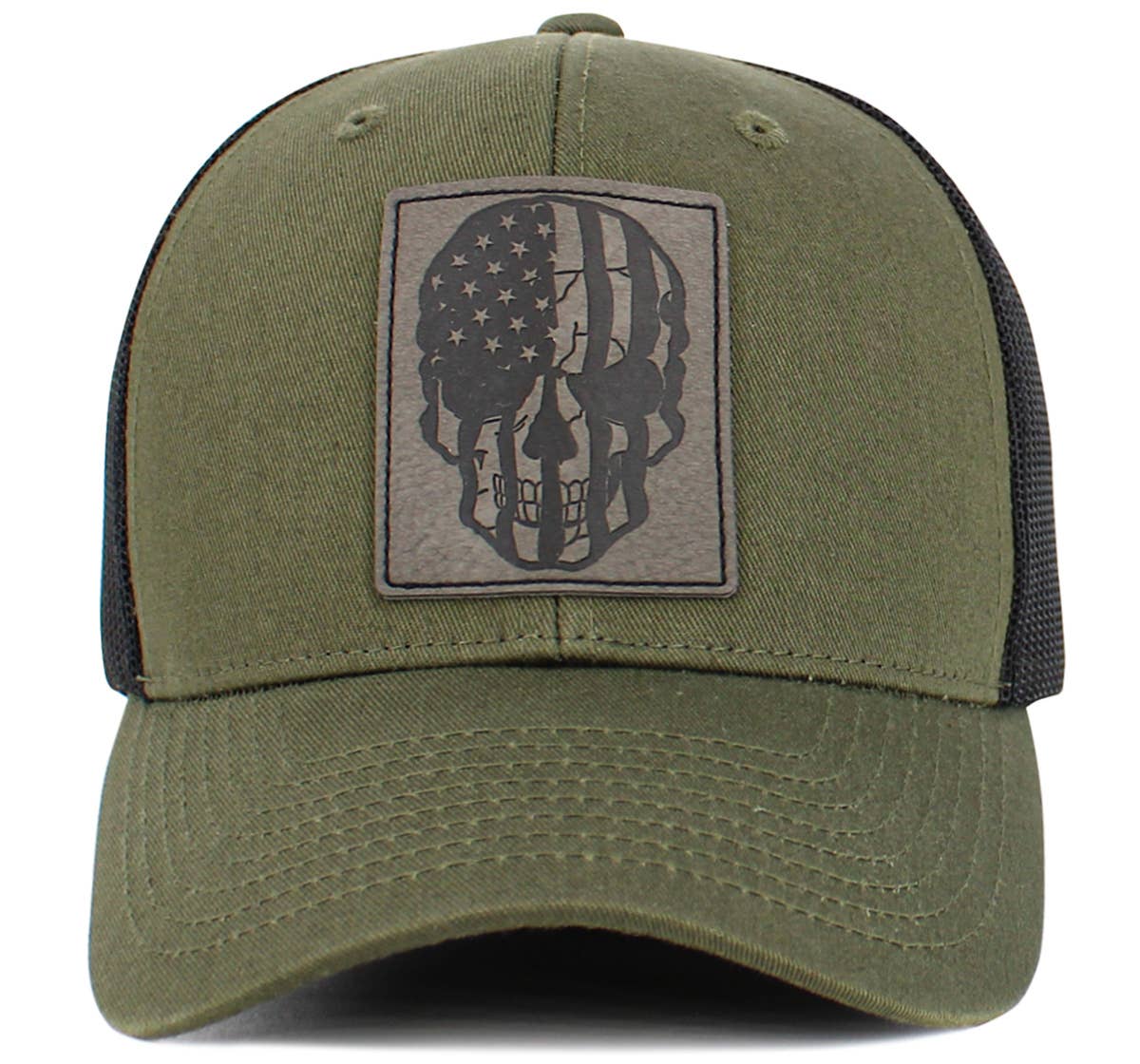 KBETHOS - Wholesale Trucker Hat - Unisex - Skull Patch Flag Mesh Ballcap3