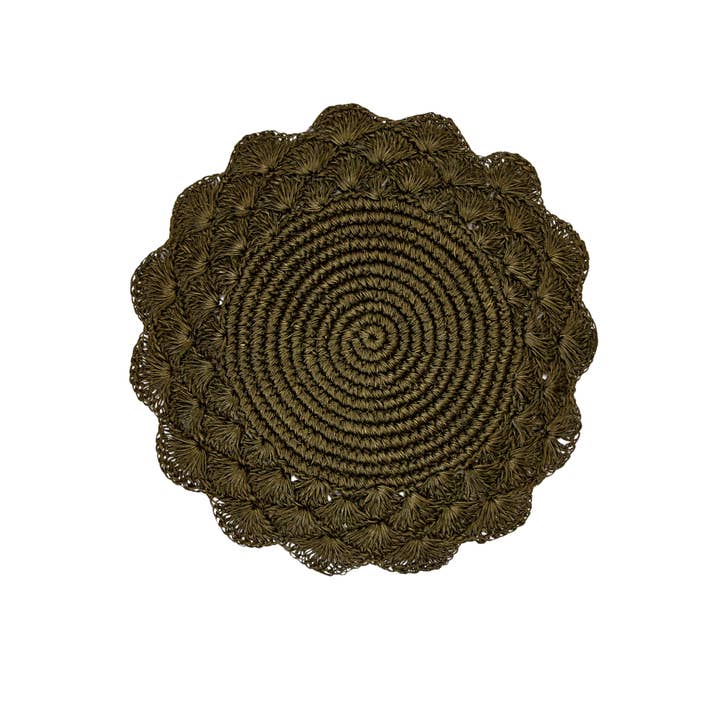 Fique Lotus Set de Table Olive Foncé pour la vente par Coro Cora™