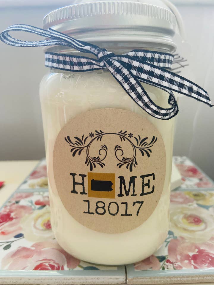 Code postal Mason Jar-Ssingle Printemps/Été pour la vente par Up Cycle Candles