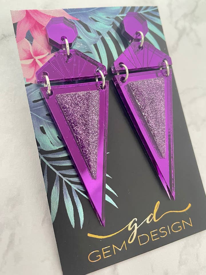 Akryl Erklæring øreringe for engroshandel hos Gem Design UK