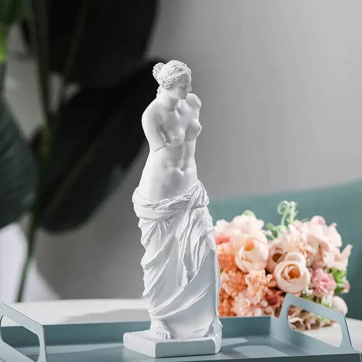 Magnifique Hearts - Vendita all'ingrosso Statuette decorative - Statua ornamentale greca della Venere di Milo, resina bianca 1,57" X 4,33