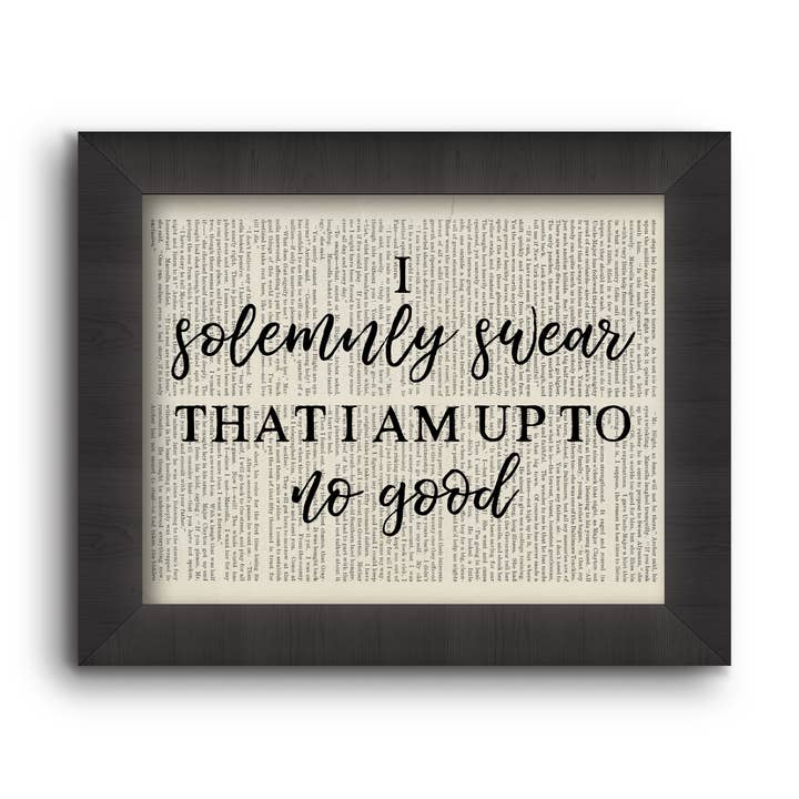 I Solemnly Swear That I Am Up To No Good - Harry Potter for wholesale by Cecelia Rose Book Page Art