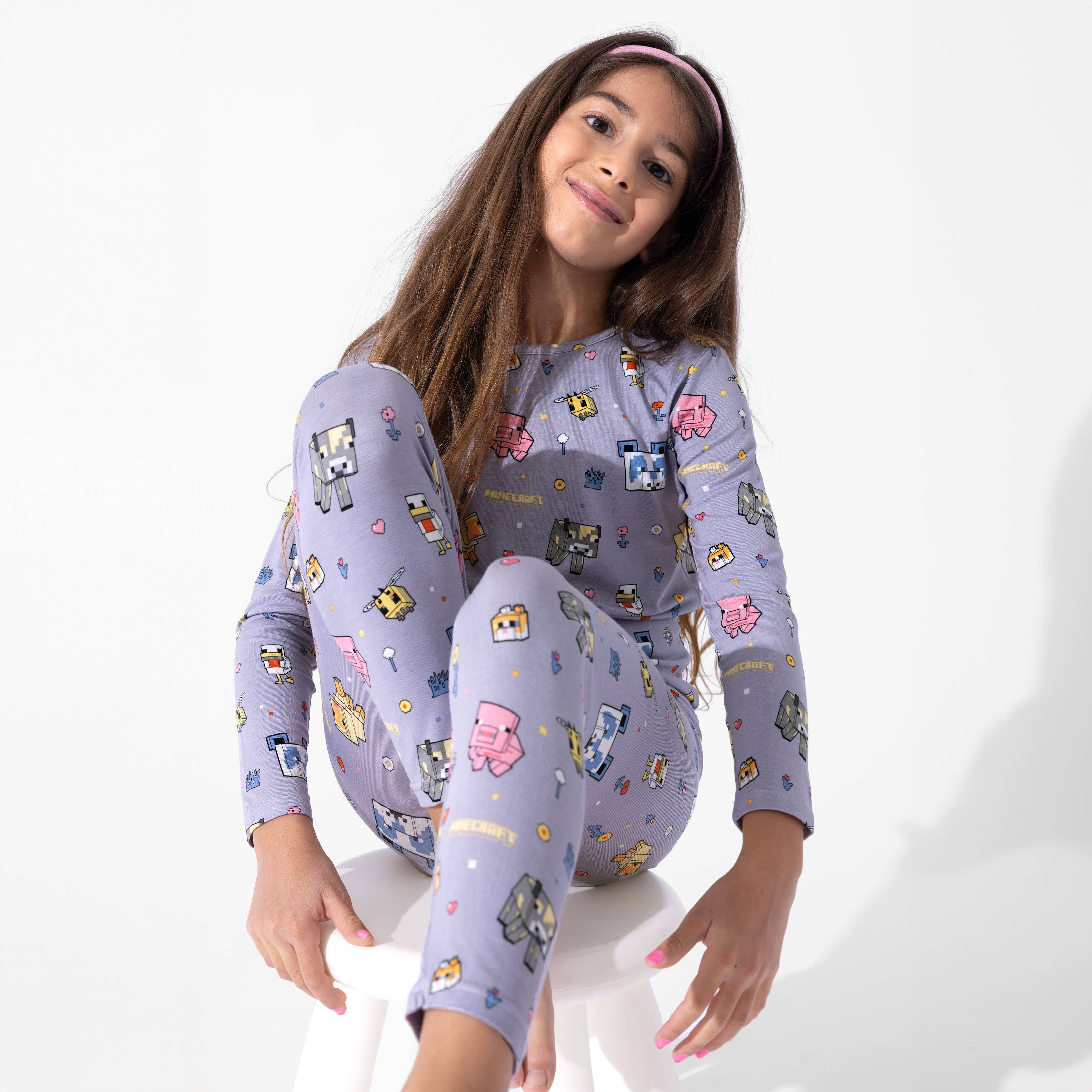 Bellabu Bear - Wholesale Sleepwear Set - Kids - Minecraft Pixel Pals Bamboo Kids Pajamas1