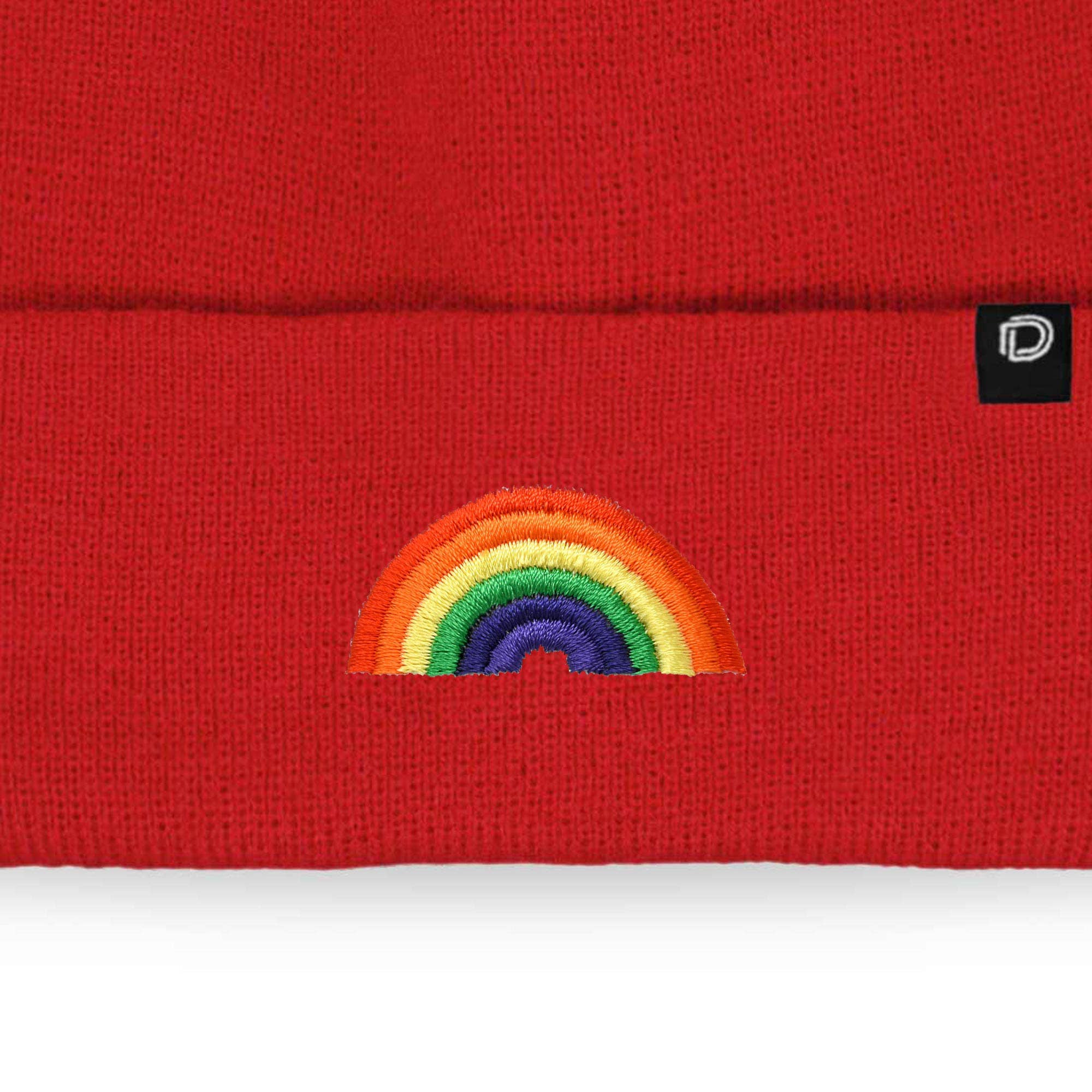 Dalix - Wholesale Beanie - Women's - Dalix Embroidered Rainbow Beanie Cap Cuffed Knit Hat Women71
