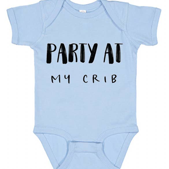 Paper Cow LLC - Wholesale Bodysuit (Non-Footed) - Baby - Baby Party at my Crib Graphic Cotton Bodysuit1