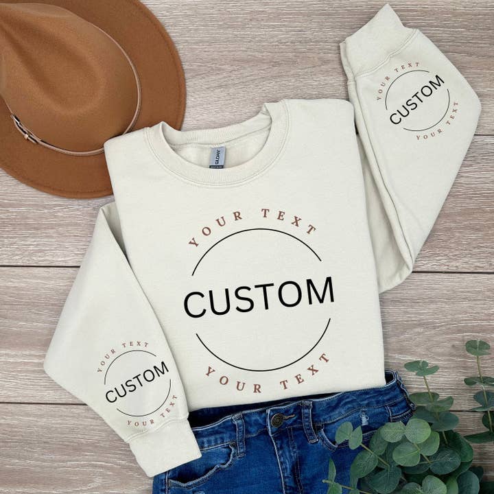 Custom Text Varsity /Graphic Sweatshirt for wholesale by One Nine