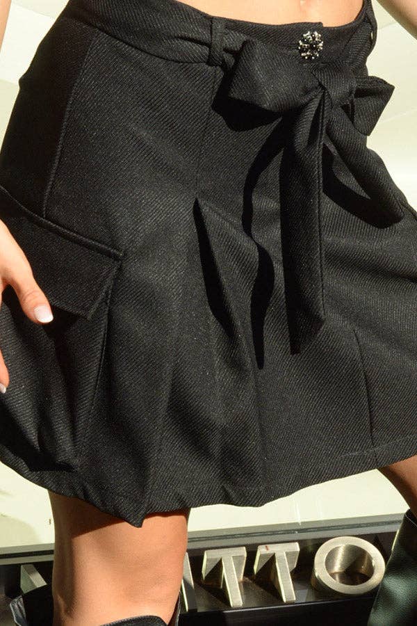 Ambiente - Wholesale Skirt - Women's - CARGO POCKETS SKIRT WITH SELF TIE -S2309JO146384