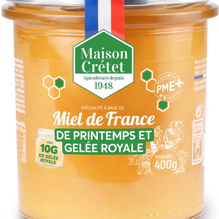 Spring French Honey and Royal Jelly 400g for wholesale by Maison CRÉTET