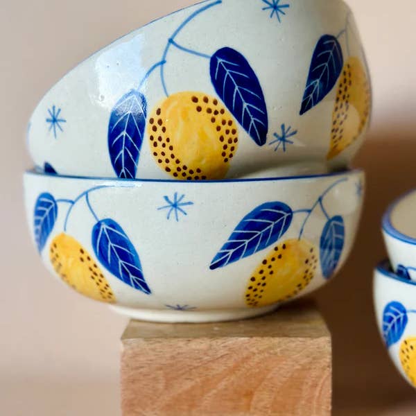 Artisaga - Wholesale Bowl - Lemon Leafy Ceramic Small Bowls1
