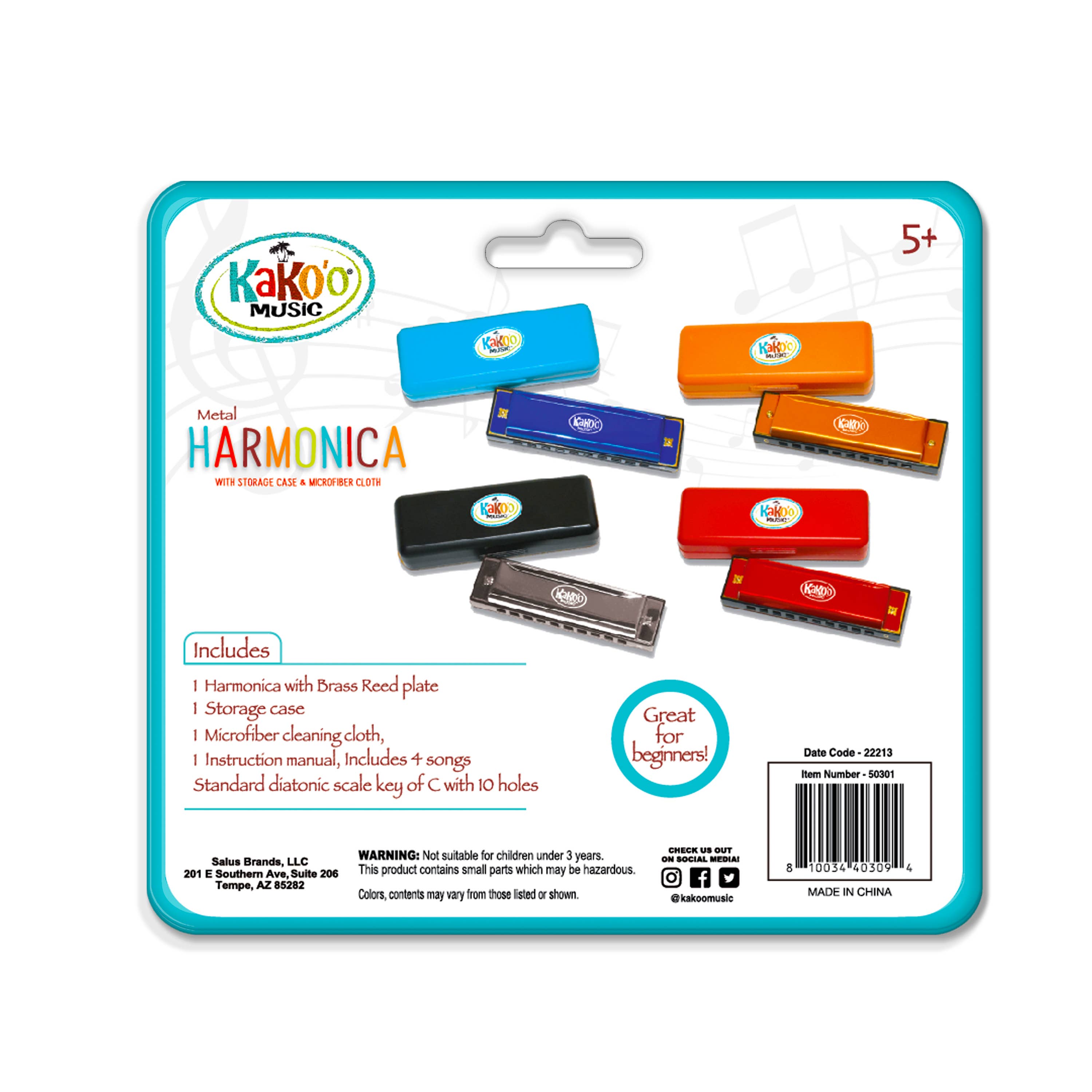 Salus Brands - Wholesale Musical Toy - Kids & Baby - KaKo'o Music - Harmonicas 12pk Assortment13
