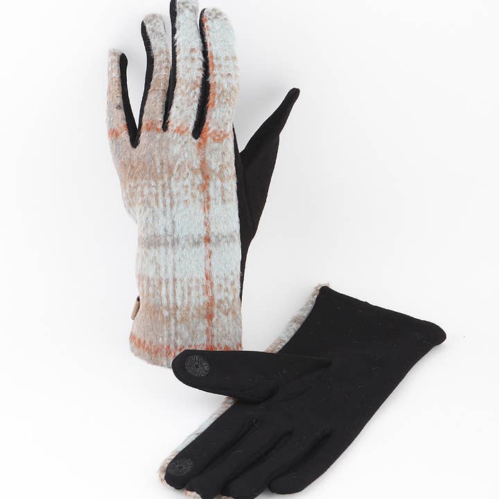Light Cotton Plaid Gloves for wholesale by 3AM BY H&D ACCESSORIES