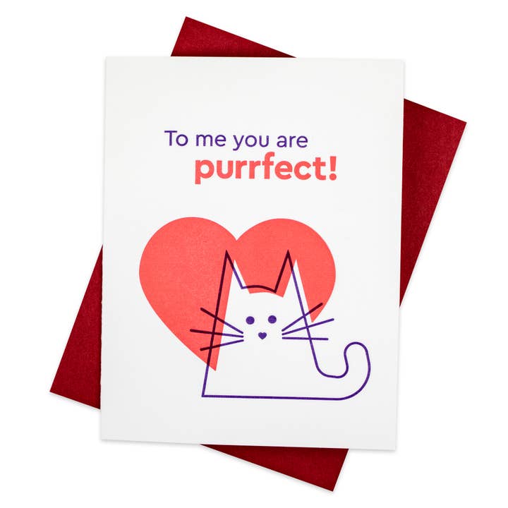 Tarjeta de gato Purrfect para venta al por mayor de Inkwell Originals