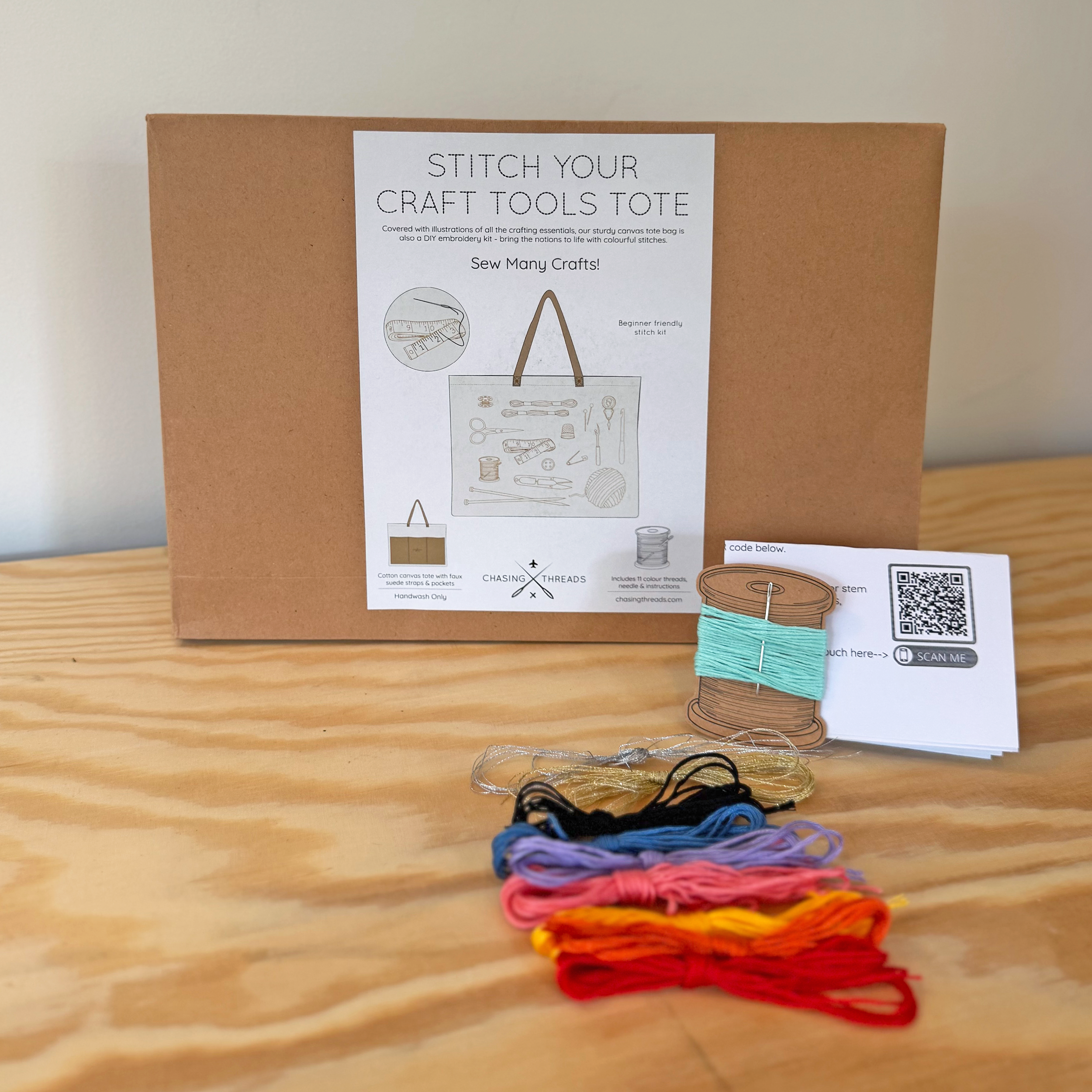 Chasing Threads – wholesale Tote bag – Women's – Stitch Your Craft Tools Tote Bag- Embroidery Kit project bag11
