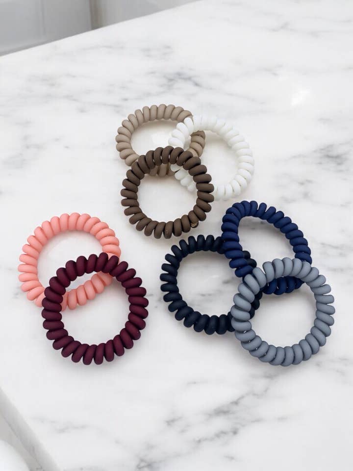 Coletero elástico en espiral mate JD02 para venta al por mayor de BYREN | ÉLINE L'ATELIER