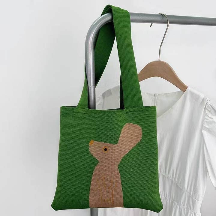 Cartoon Jacquard Knit Bag for wholesale by Mirazshoes WholeSale