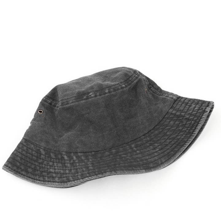 NINEXIS - Wholesale Bucket Hat - Women's - CWAH1510_SOLID COLOR WASH VINTAGE COTTON BUCKET HAT12