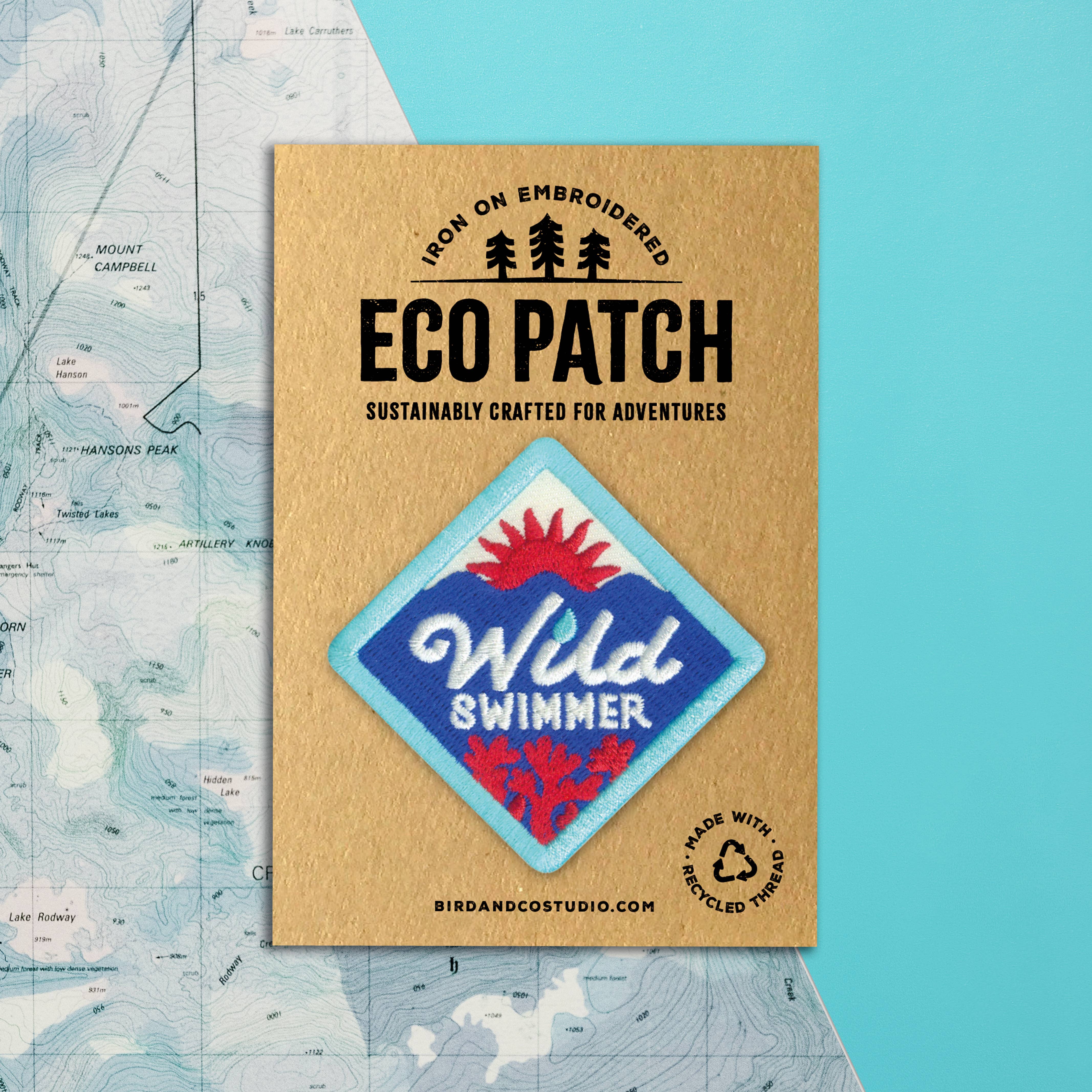 Bird & Co Studio - Wholesale Patch - Wild Swimmer Recycled Embroidered Patch0