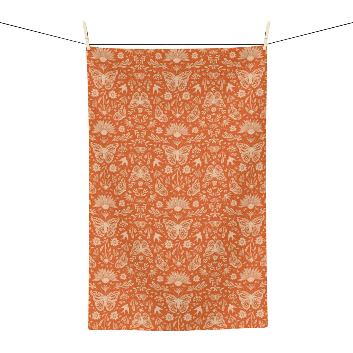 Joymark Studio - Wholesale Tea Towel - Mariposa Motif Small Butterflies Waffle Weave Tea Towel0