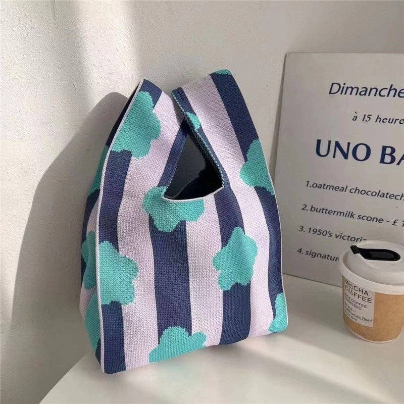 FurDecoration – Sacola - Mulher por atacado – Mala de pulso em malha de malha com mini abertura de cor contrastante2