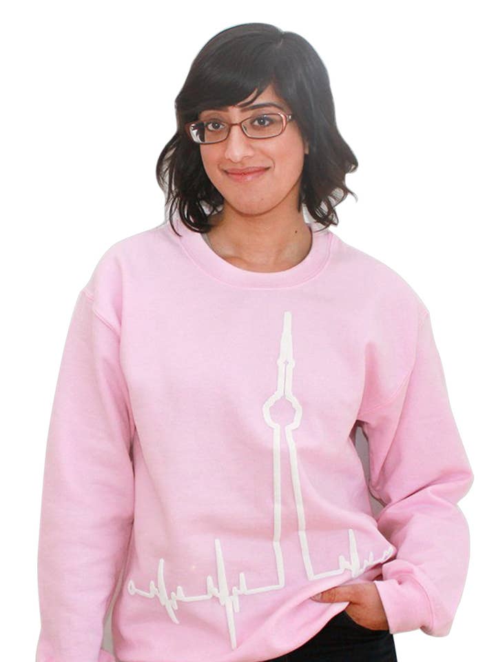 Pink BigBeat Crewneck Sweatshirt for wholesale by HeartBeats T.O.