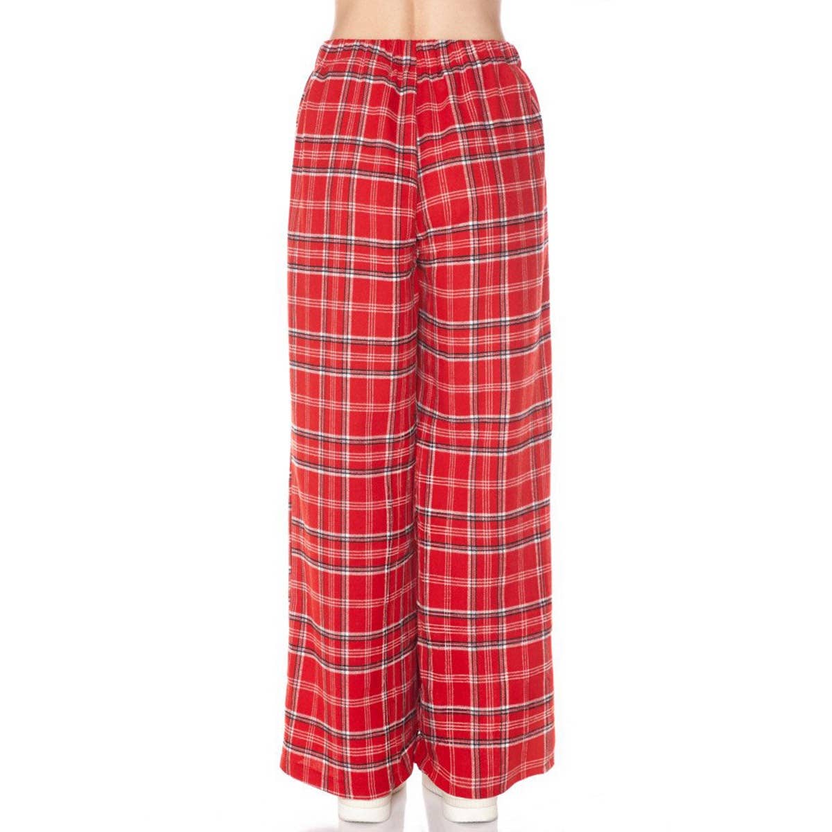 Timeless - Wholesale Pants - Women's - PLAID FLANNEL ELASTIC WAIST POCKETS PAJAMA PANTS 5