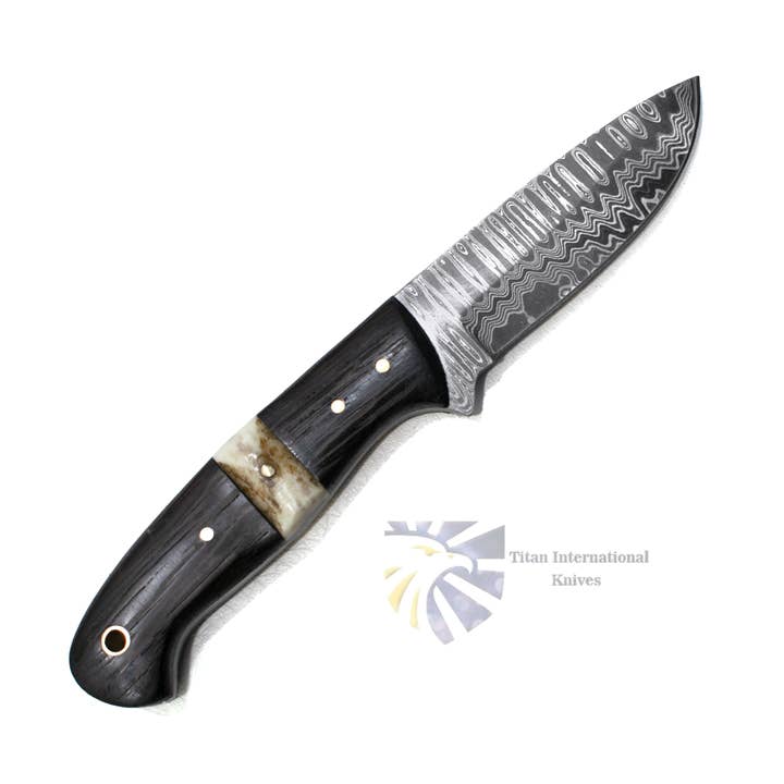 Damascus Steel Custom EDC/Hunting Knife TK-019 (1) for wholesale by Titan International