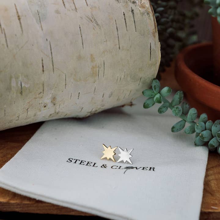 North Star Oorknopjes voor wholesale door Steel & Clover