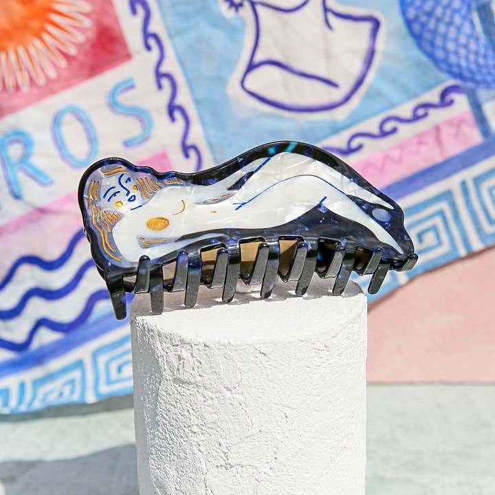 Figure Hair Claw Blue for wholesale by Kingston Jewellery