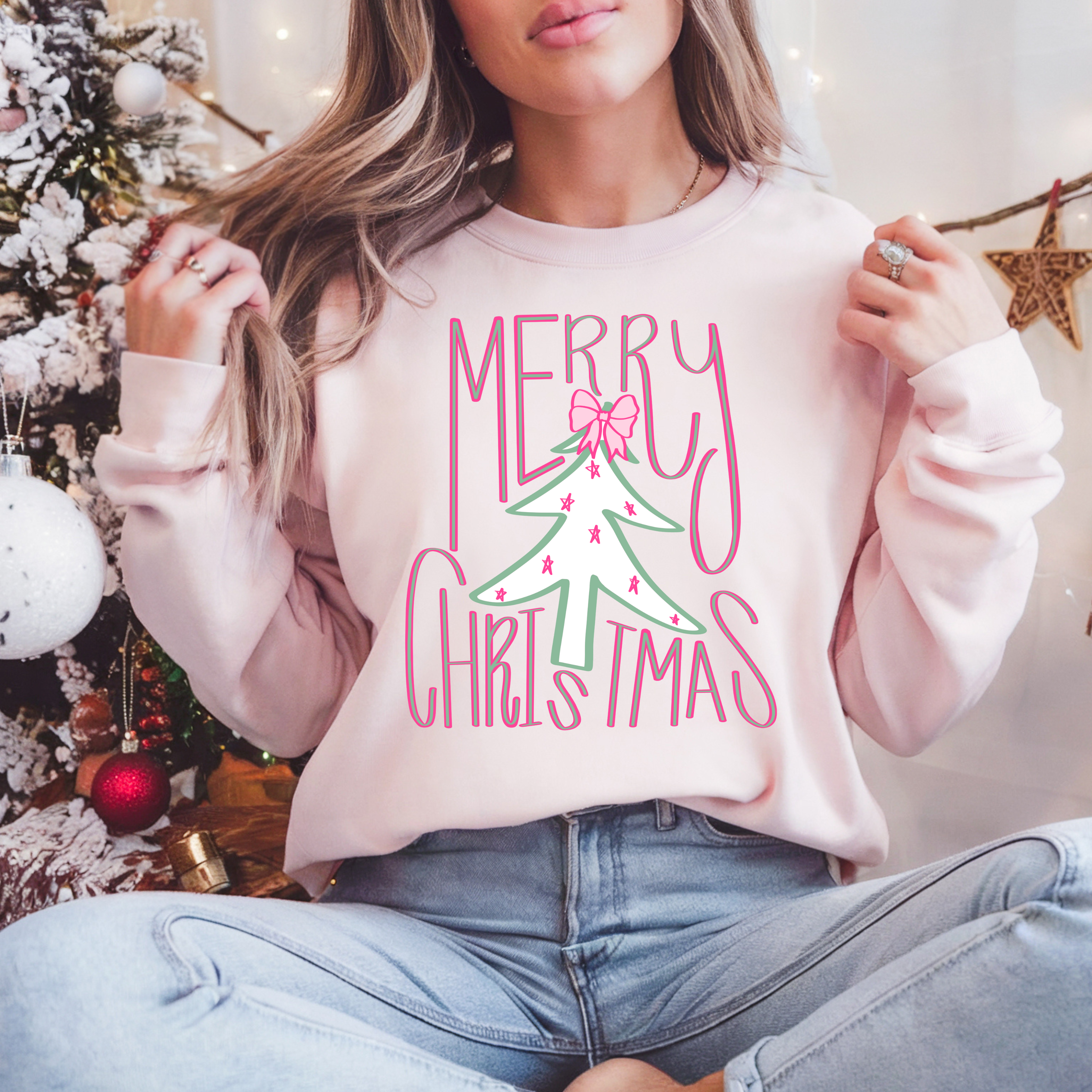 Southern Backroad Tees LLC - Wholesale Sweatshirt - Women's - Whimsy Merry Christmas Shirt0
