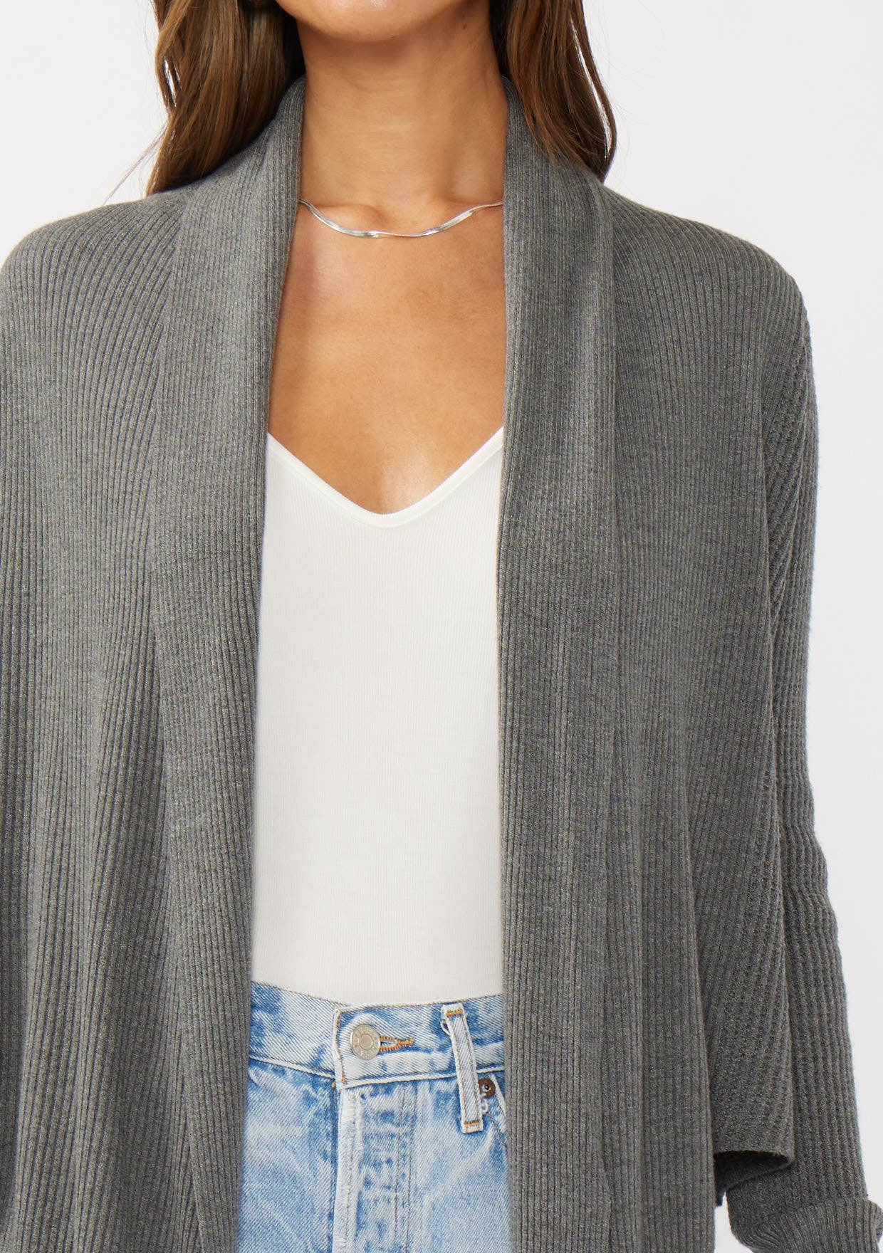 Lovestitch - Wholesale Cardigan - Women's - Waffle Knit Long Sleeve Tie Front Cardigan22