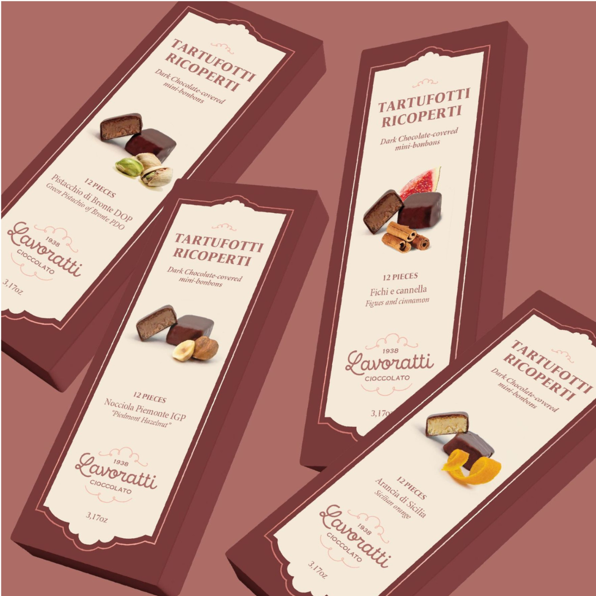 Cioccolato Lavoratti 1938 - Vendita all'ingrosso Confezioni di cioccolatini - Tartufotti di cioccolato: Arancia rossa1