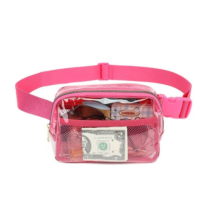 JOSSLYN by wall to wall - Wholesale Belt Bag - Women's - CLEAR CROSS BODY SLING MESSENGER FANNY PACK | 40P5161
