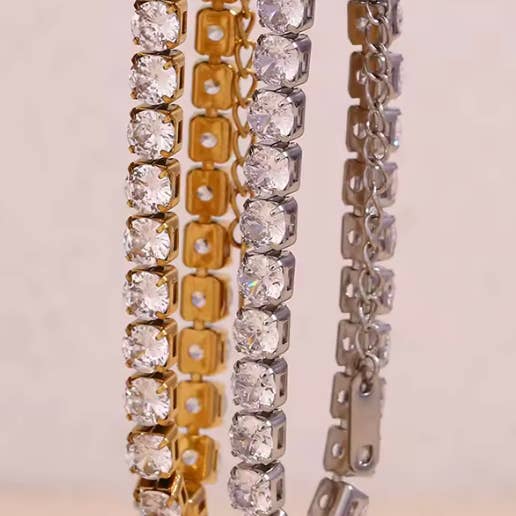 HoopLa - Venta al por mayor Pulseras de tenis - Pulsera Tennis de acero inoxidable con circonita10