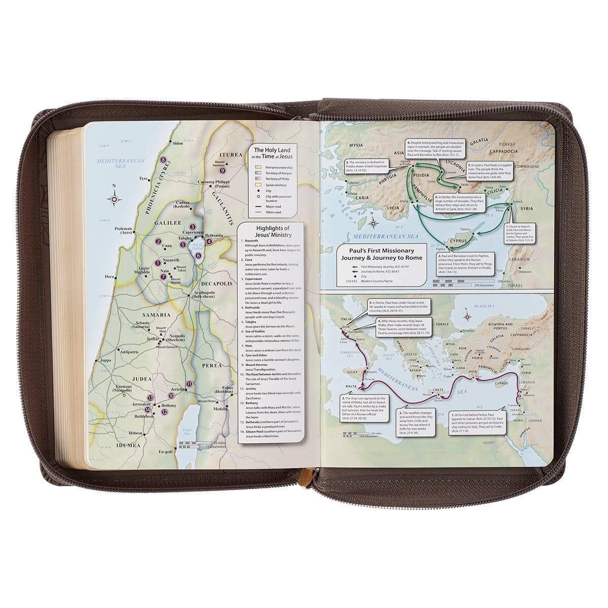 Christian Art Gifts - Wholesale Religion Book - KJV Bible Compact LP Faux Leather, Gray w/zipper2