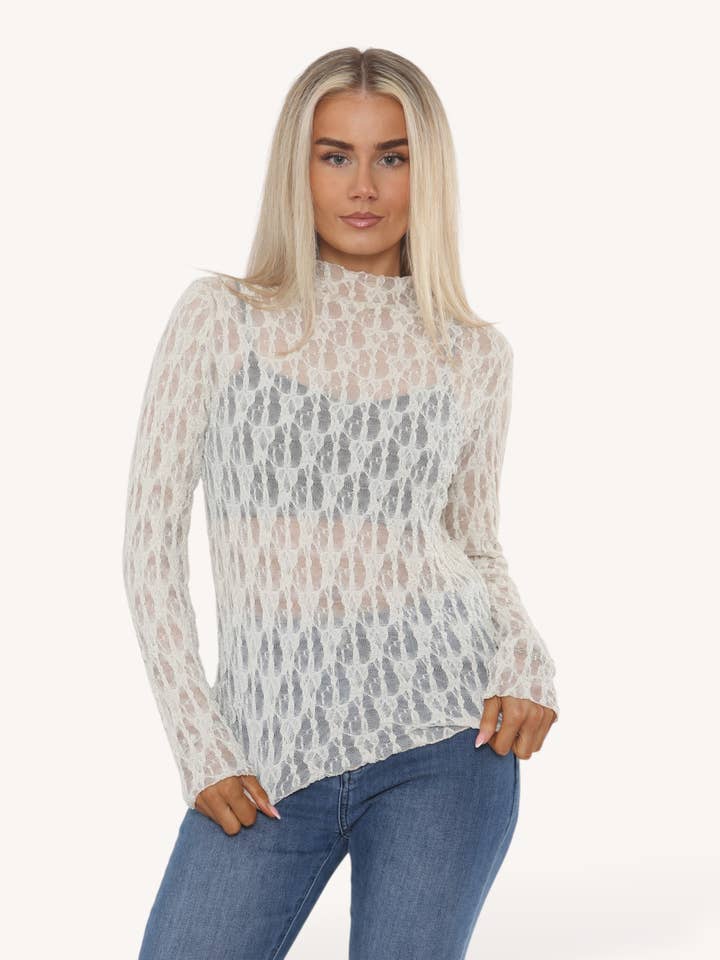 Stretchy Lace Layering Top for wholesale by Terminal 1 Clothing