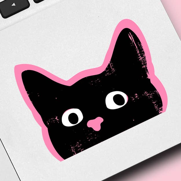 Autocollant en vinyle Black Cat 3 po x 2,3 po. pour la vente par strawberryluna