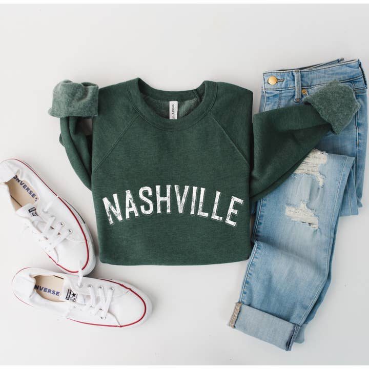 NASHVILLE Graphic Unisex Fleece Pullover for wholesale by Shamaim