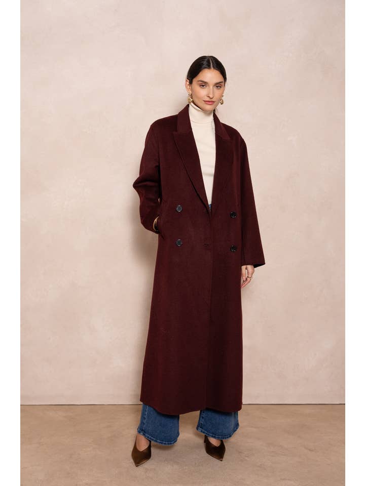 Attentif Paris - Wholesale Coat - Women's - Extra-long oversized hand-sewn wool blend coat41