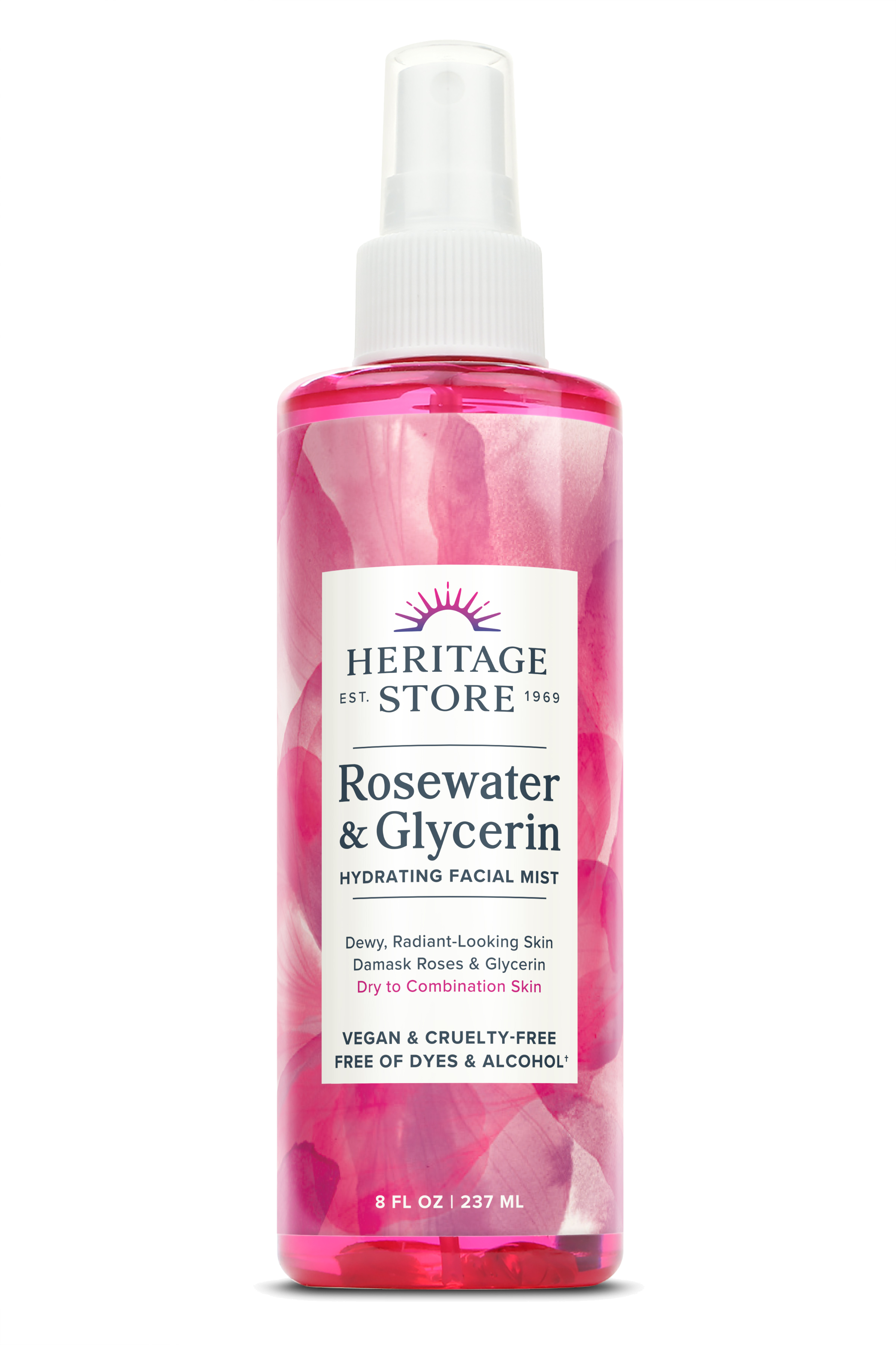 Heritage Store - Wholesale Face & Body Mist/Water - Rosewater & Glycerin 2oz/4oz/8oz16