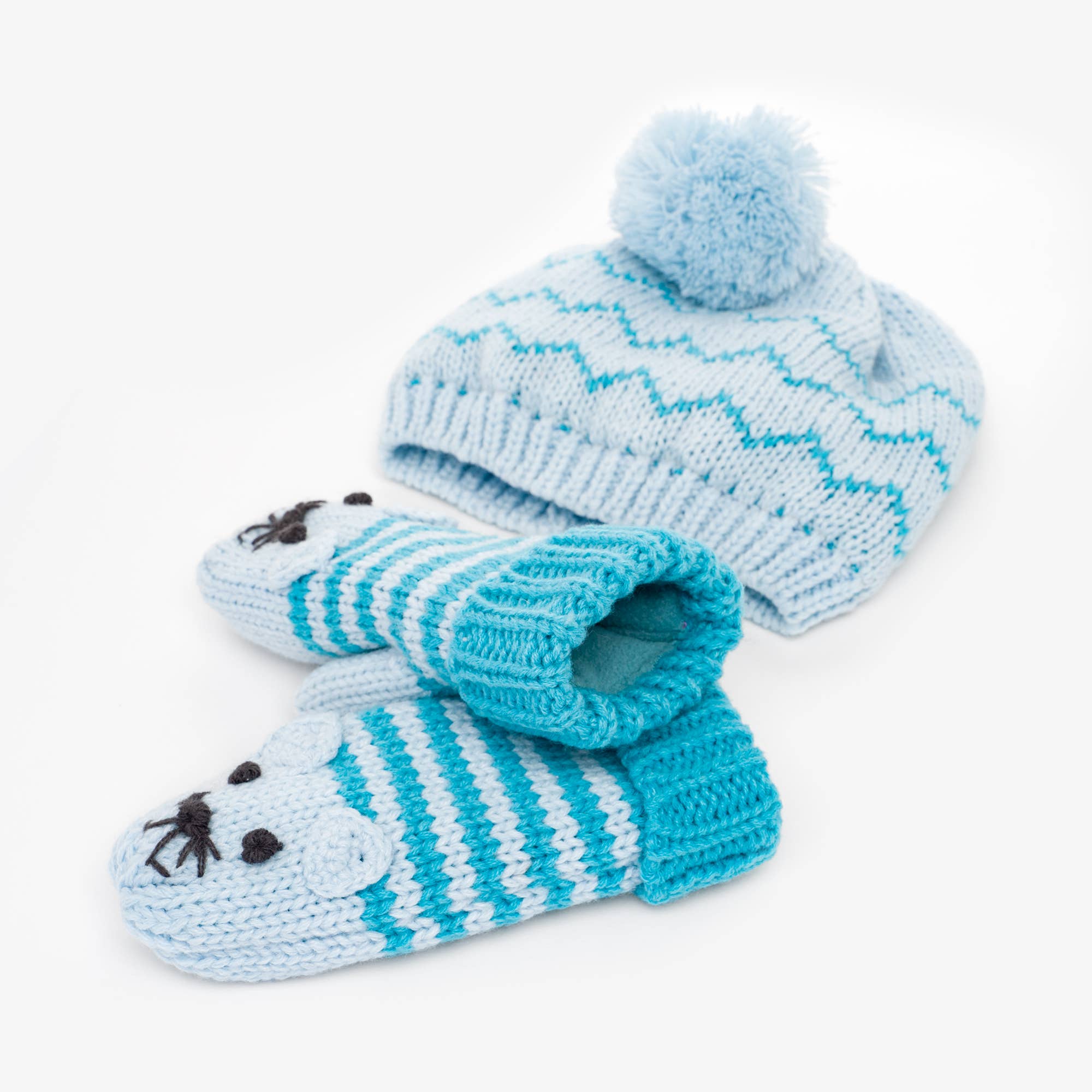 Peppercorn Kids - Wholesale Mittens - Kids - Knit Kitty Cat Mittens - Toddler / Little Kid/ Big Kid- Blue4