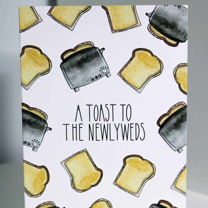 Scribbles and Doodlez - Wholesale Wedding Card - Toast to the Newlyweds | Congrats Wedding Card