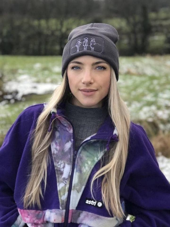 Squiggle girl Beanie hats for wholesale by Minus Cloud Nine