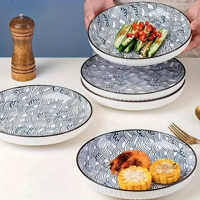 Huis Van Merken - Wholesale Dinner Plate - 4pcs Printed Ceramic Plates1
