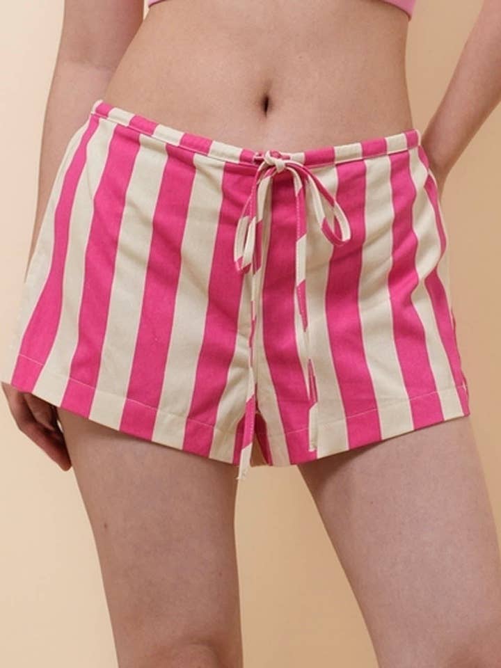 Shorts à rayures avec nœud pour femmes SKS51069 pour la vente par Sweetkama