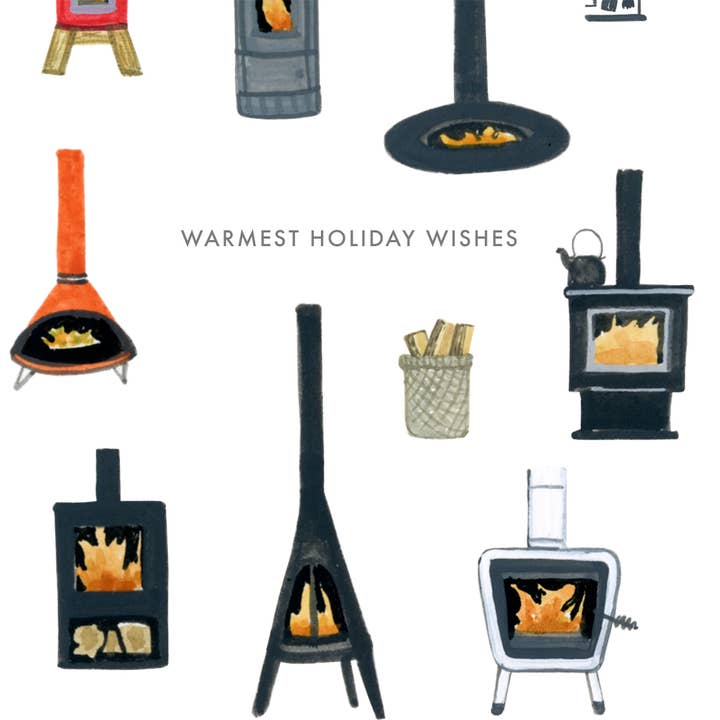 Dear Hancock - Wholesale Season's Greetings Card - Wood burning Stoves1